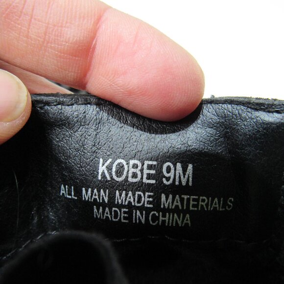 Dunes Kobe Women Blk Combat Lace Up Boot Moto Zip Up Y2K Grunge Goth Booties 9M - Picture 7 of 8